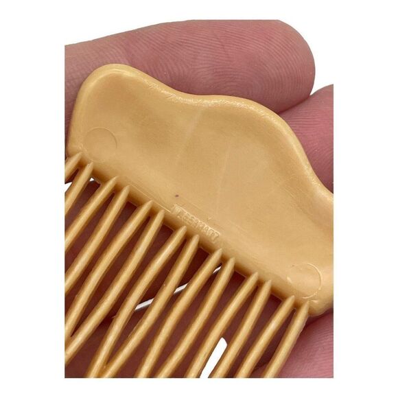 Vintage Beige 5 Hair Combs Signed Made in West Germany Flowers Floral Print main image 5